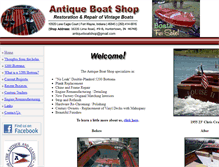 Tablet Screenshot of antiqueboatshop.com